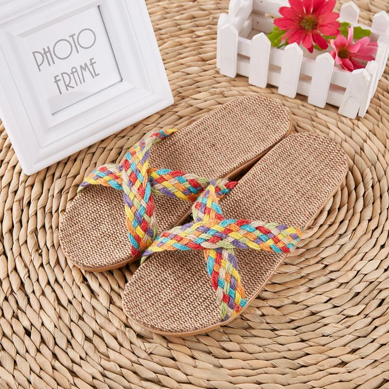Zapatillas de casa en lino transpirable para mujer - imagen 4