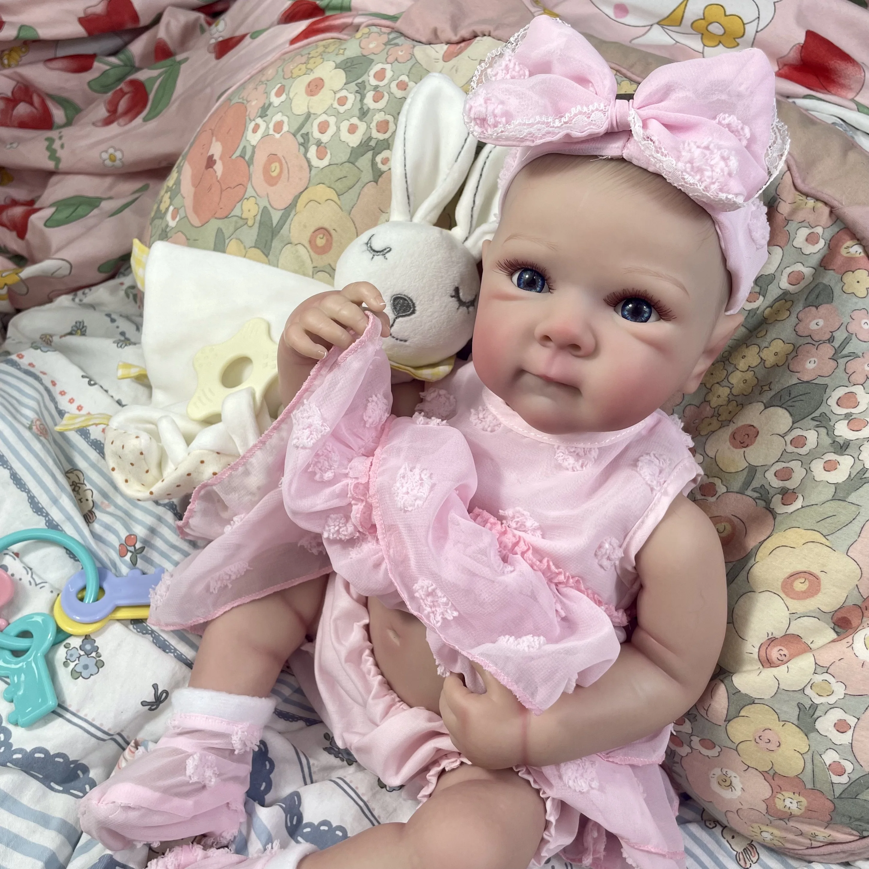 Muñeca reborn lavable de vinilo silicona con piel 3D realista - imagen 4