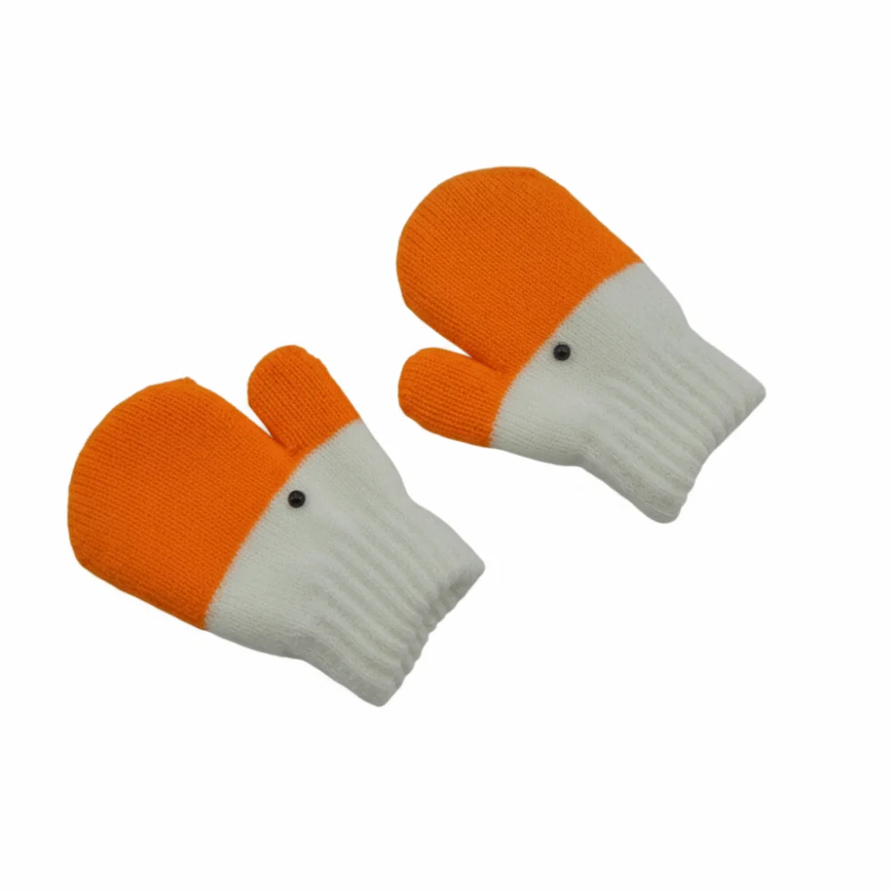 Guantes de lana doble capa para niños, abrigo contra el frío - imagen 3