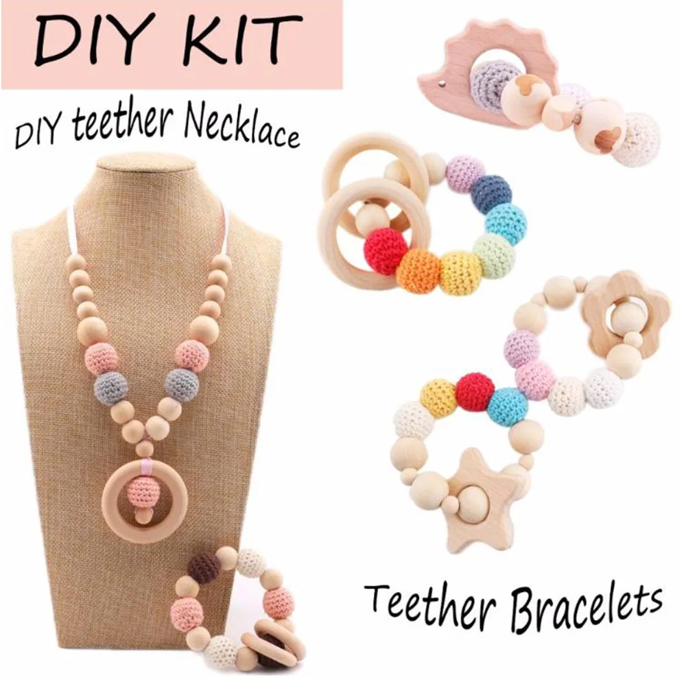 Cuentas de haya para pulseras DIY – Letras y formas hexagonales - imagen 5