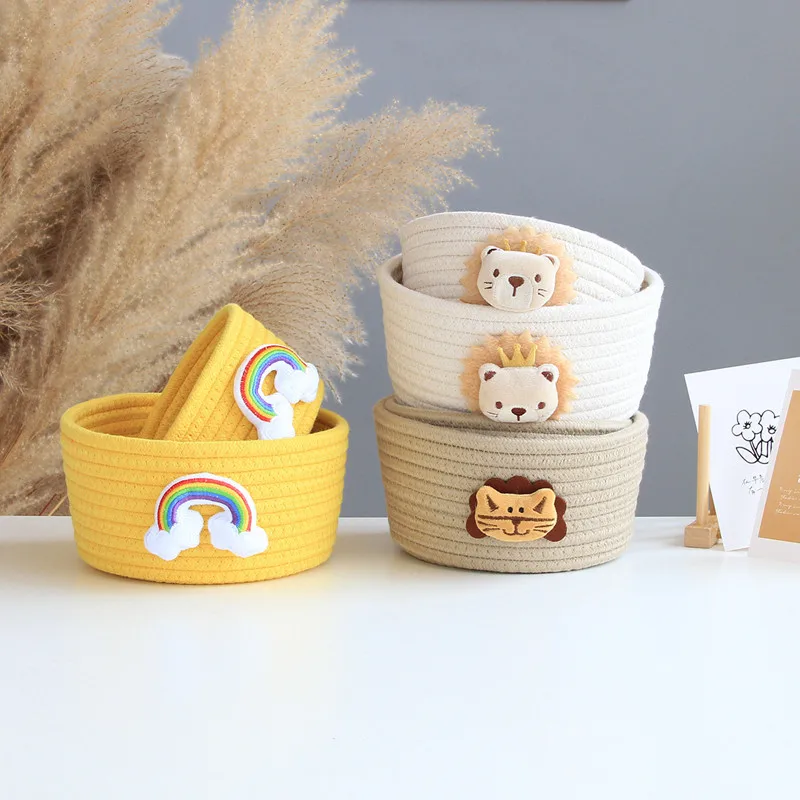 Cesta de almacenamiento infantil con animales – Organizador para juguetes o colada - imagen 3