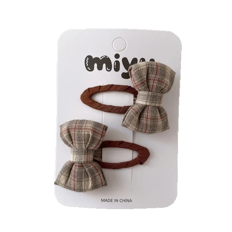Pinzas de lazo para el cabello infantil – Estilo coreano con lunares - imagen 3