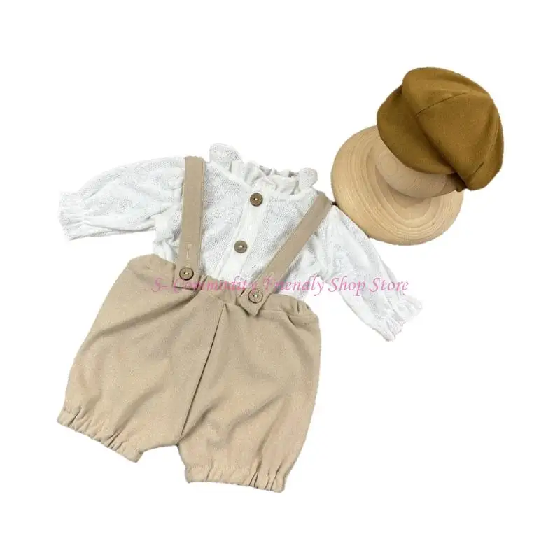 Disfraz de fotógrafo para niños con boina, camisa y pantalón - imagen 5