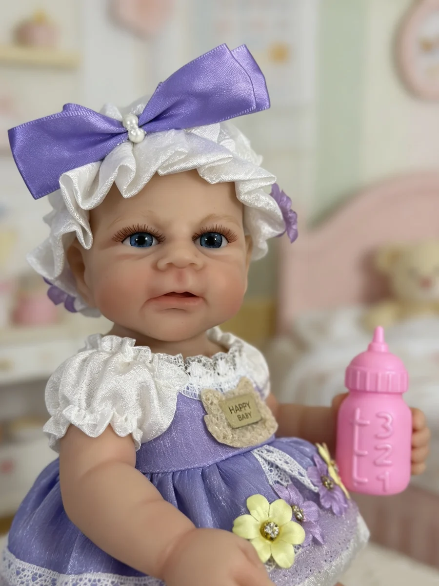 Muñeca reborn Elijah de silicona suave con boca abrible - imagen 3