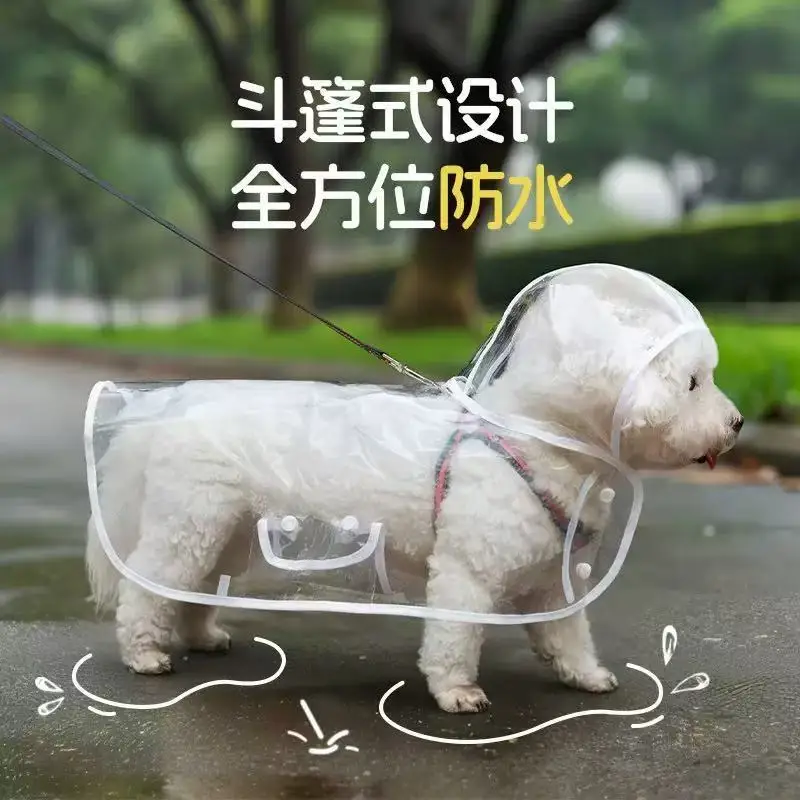 Impermeable para perros grandes transparente y cortavientos - imagen 4