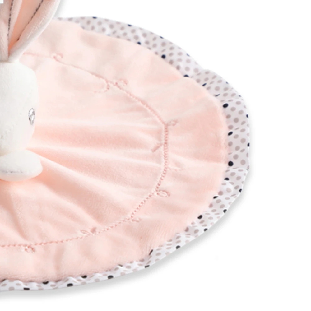 Manta de apego para bebé con peluche suave y babero - imagen 2