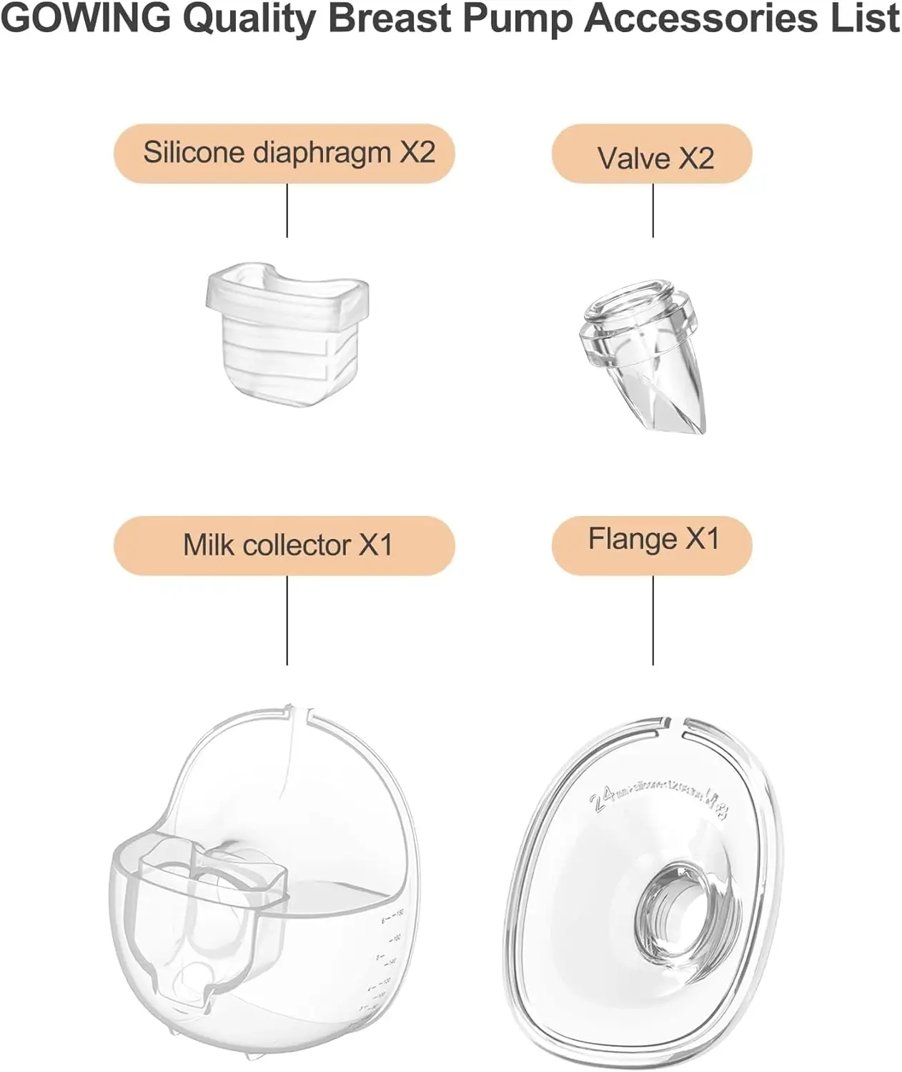 Brida de repuesto para extractor de leche portátil compatible
