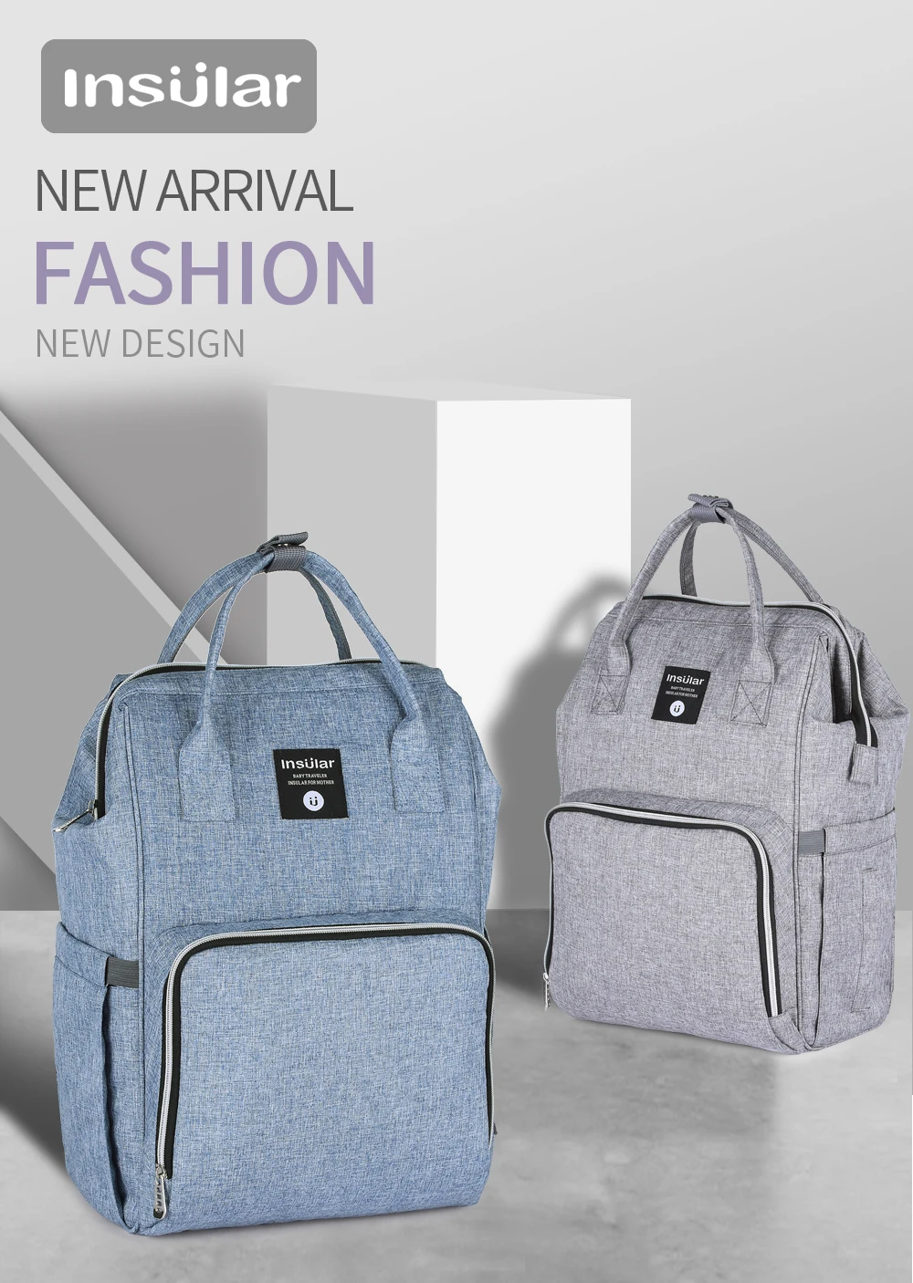 Mochila de pañales tipo mochila con diseño pensado para el paseo