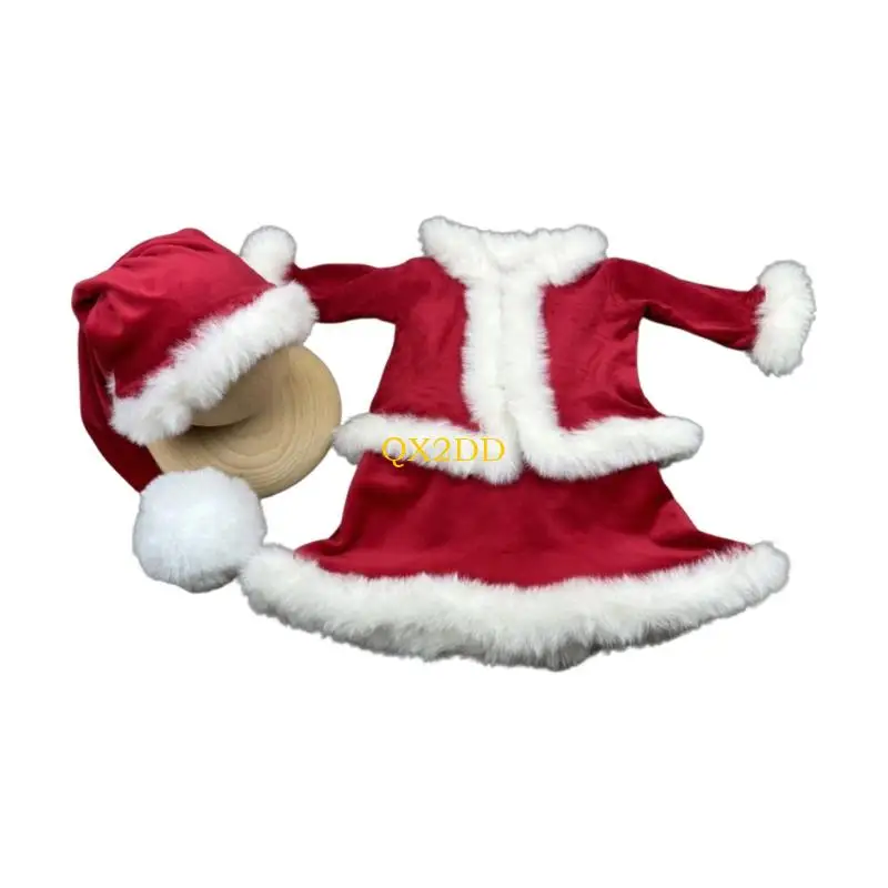 QX2D Disfraz navideño para bebé de fotografía en poliéster suave - imagen 5