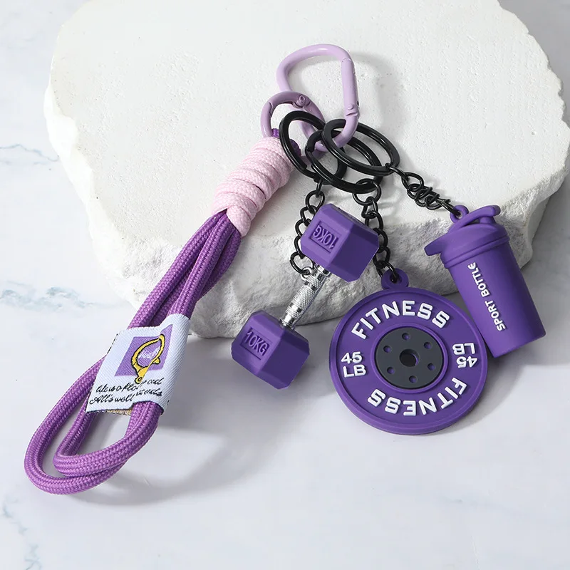 Llavero de pesas de silicona PVC para gimnasio, accesorios - imagen 5