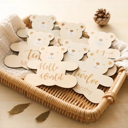 Tarjetas de huellas para bebé - Recuerdos artesanales en madera