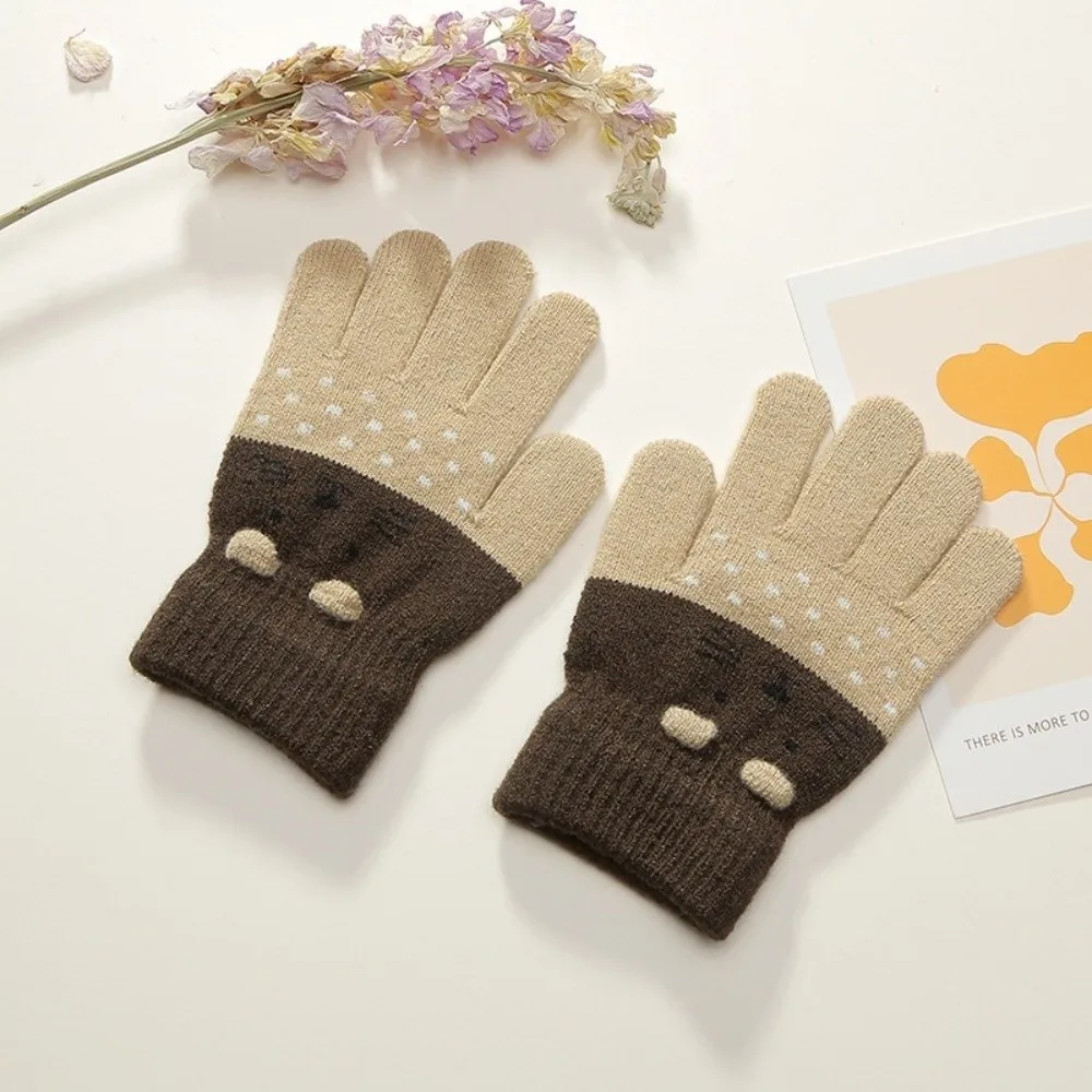 Guantes de invierno elásticos y cálidos para niño – Color caramelo - imagen 2