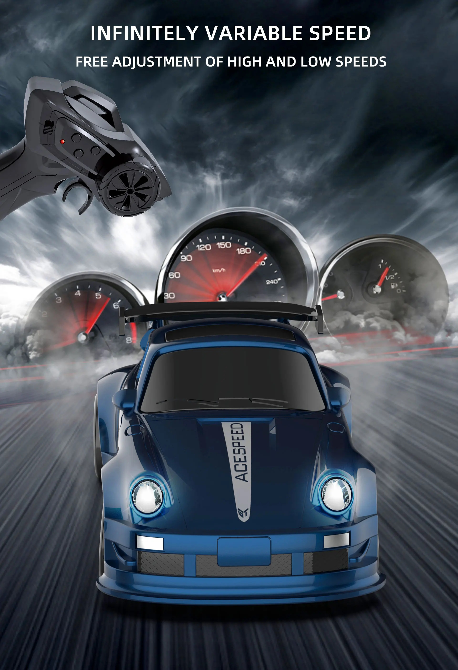 Luces LED delanteras y traseras del coche RC