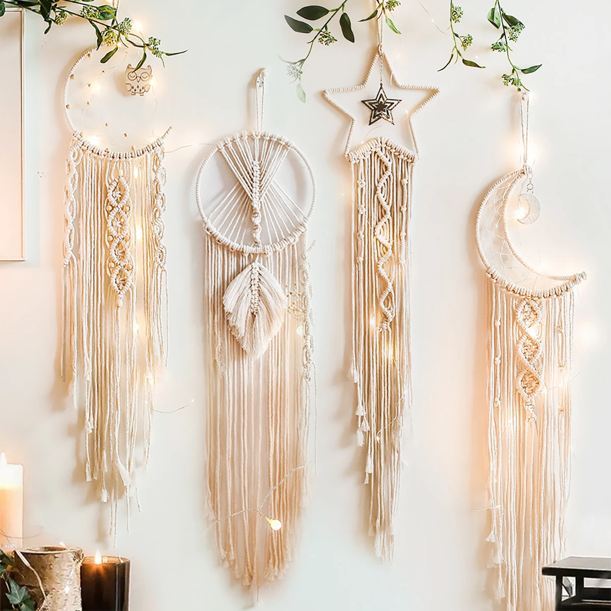 Tapiz de macramé para habitación infantil - Decoración bohemia