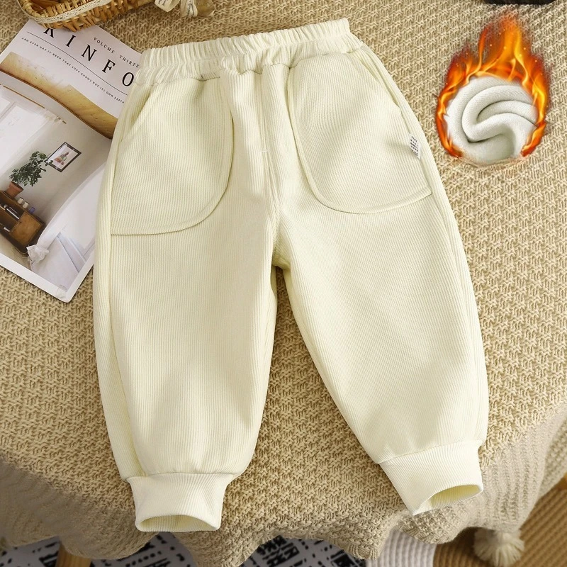 Pantalones de terciopelo grueso para niños, térmicos otoño-invierno - imagen 2