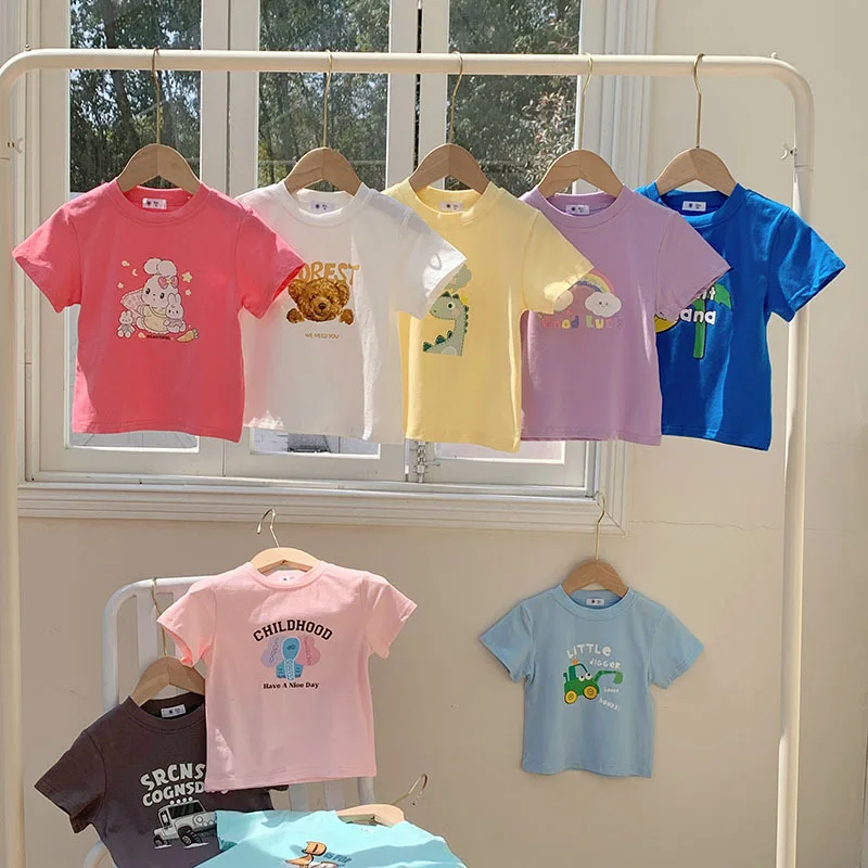 Camiseta infantil con estampado de dibujos animados
