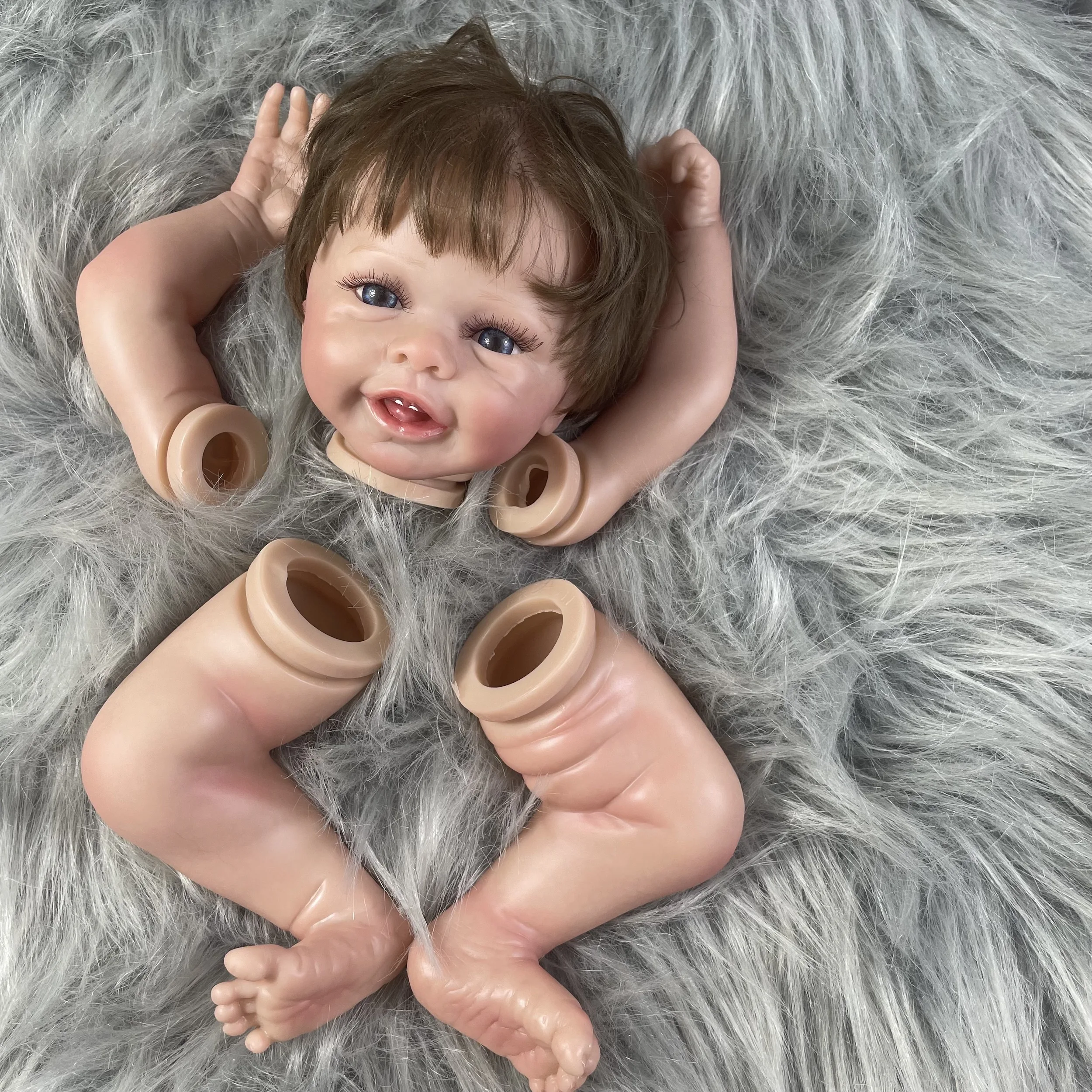 Muñeca Reborn vinilo pelo implantado piel 3D – Venas visibles - imagen 4