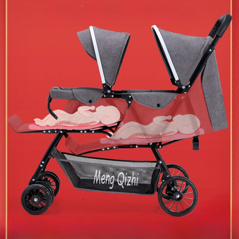 Cochecito doble ultraligero de aluminio para bebés