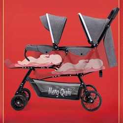 Cochecito doble ultraligero de aluminio para bebés