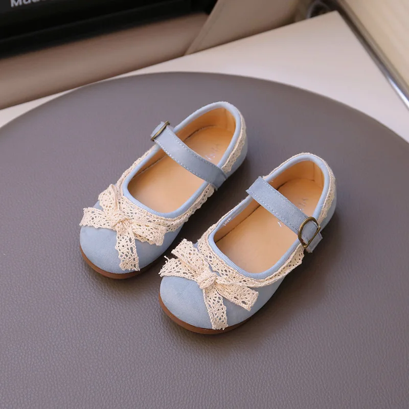 Zapatos de cuero para bebé niña – Mariposa y suela suave - imagen 4