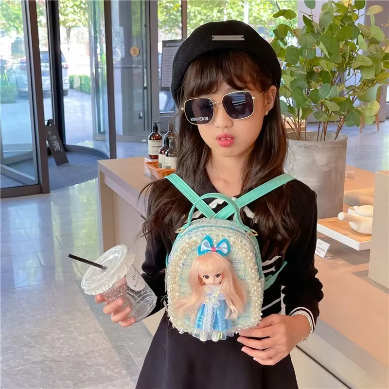 Mochila infantil princesa con bandolera para muñeca y libros - imagen 4