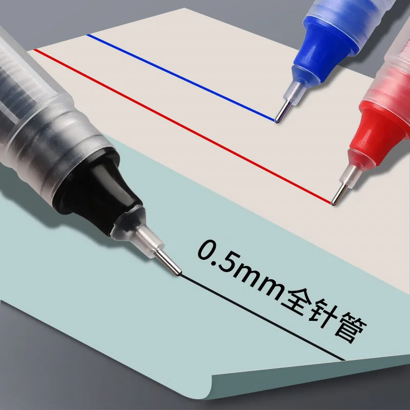 Bolígrafos gel secado rápido con punta fina – tinta negra azul y roja - imagen 4