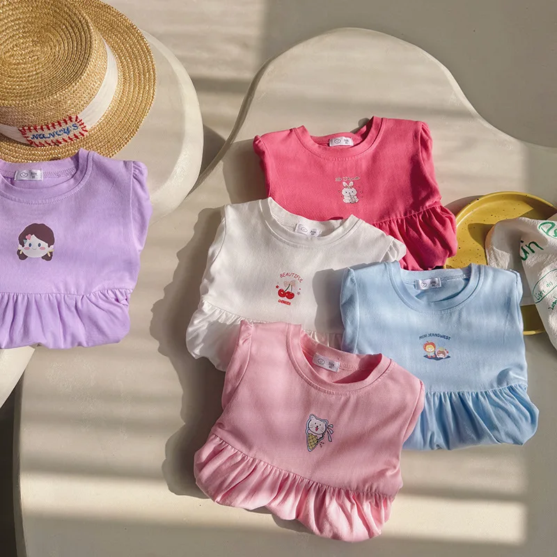 Vestido niña veraniego estilo princesa con patrón de animales