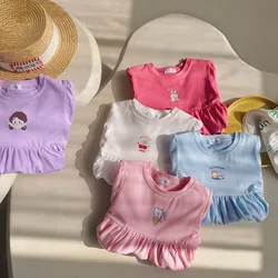 Vestido niña veraniego estilo princesa con patrón de animales