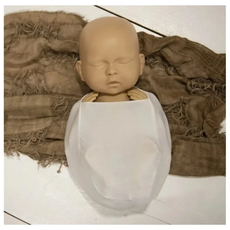 Envoltura elástica de angora para fotos de bebé recién nacido - imagen 5