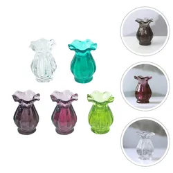 Mini jarrones para casa de muñecas: resina y cristal