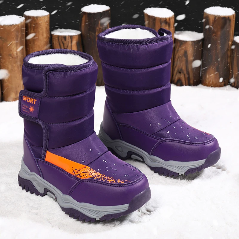 Botas de nieve para niños – Impermeables con forro de felpa cálido - imagen 5