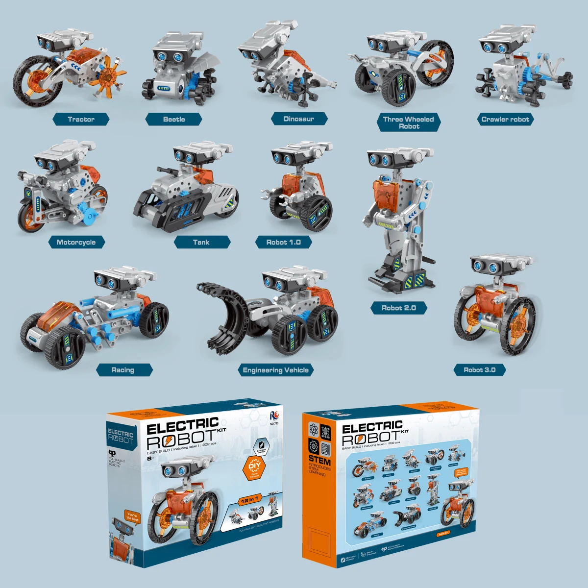 Kit DIY de robots educativos 12 en 1
