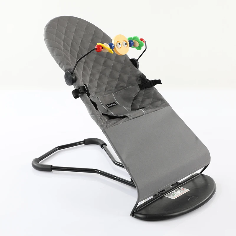 Mecedora plegable para bebé con juguetes y asiento ajustable - imagen 2