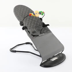 Mecedora plegable ajustable para bebé con juguetes y cubierta