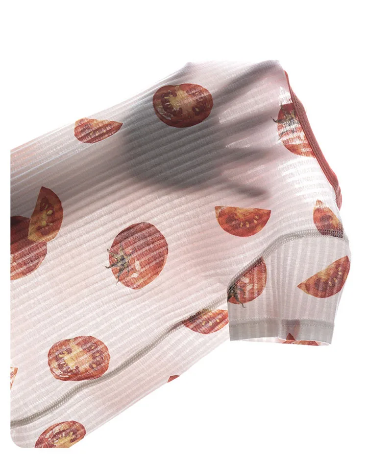 Estampado adorable tipo tomate y galleta