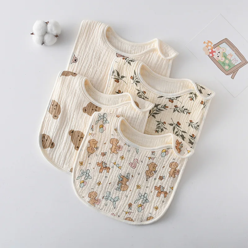 Babero impermeable de algodón para bebé – Gasa suave para eructar - imagen 3