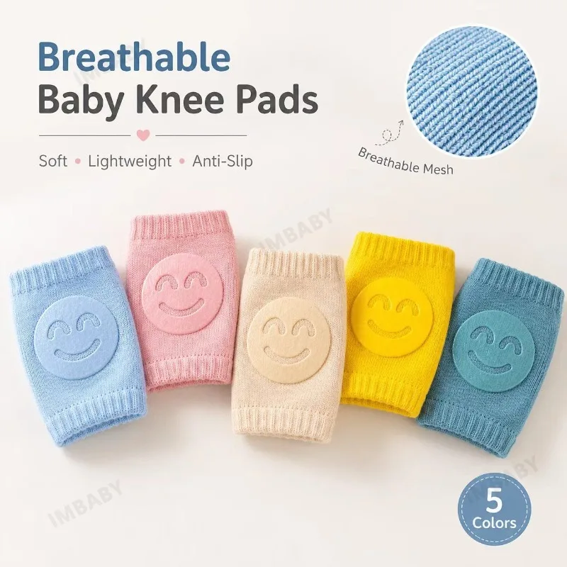 IMBABY Calcetines antideslizantes de algodón para bebé con sonrisas