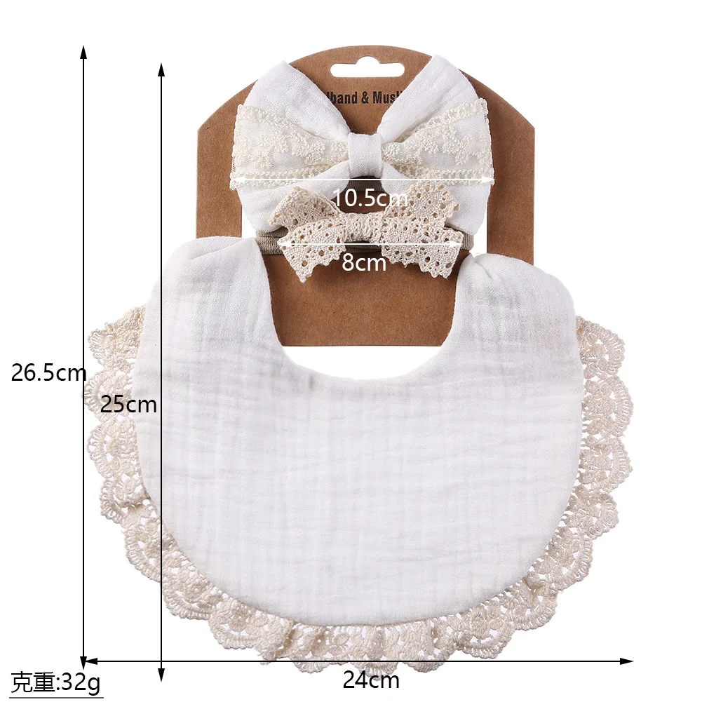 Babero muselina con borlas para bebé – Paño eructar ajustable unisex - imagen 3