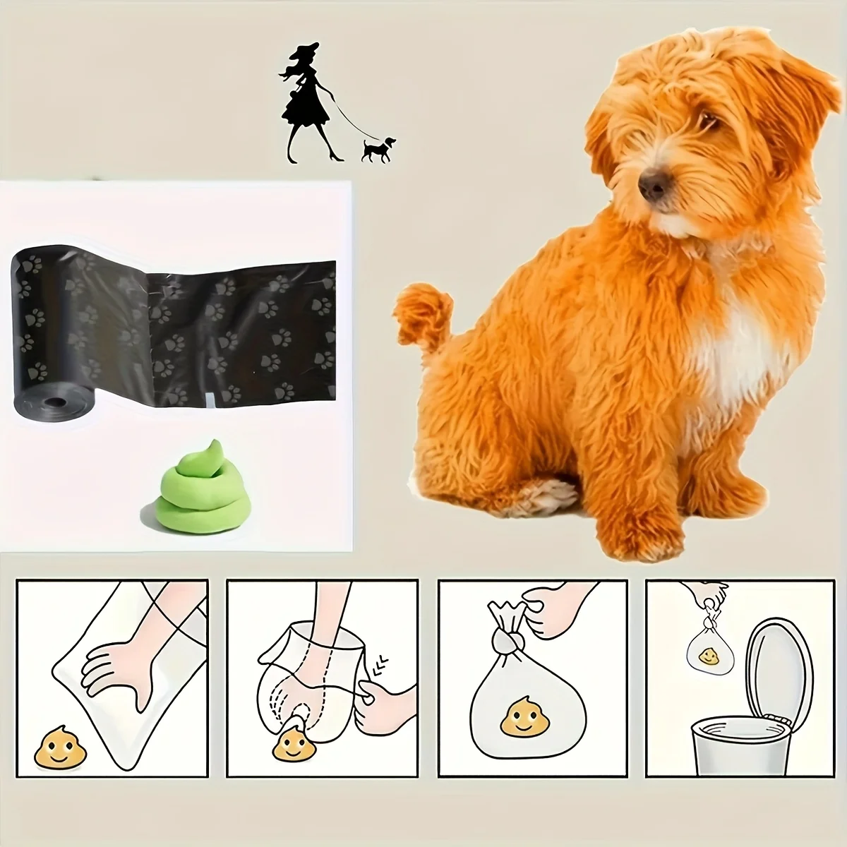 Pets Perl bolsas para excremento de perro resistentes a desgarros - imagen 4