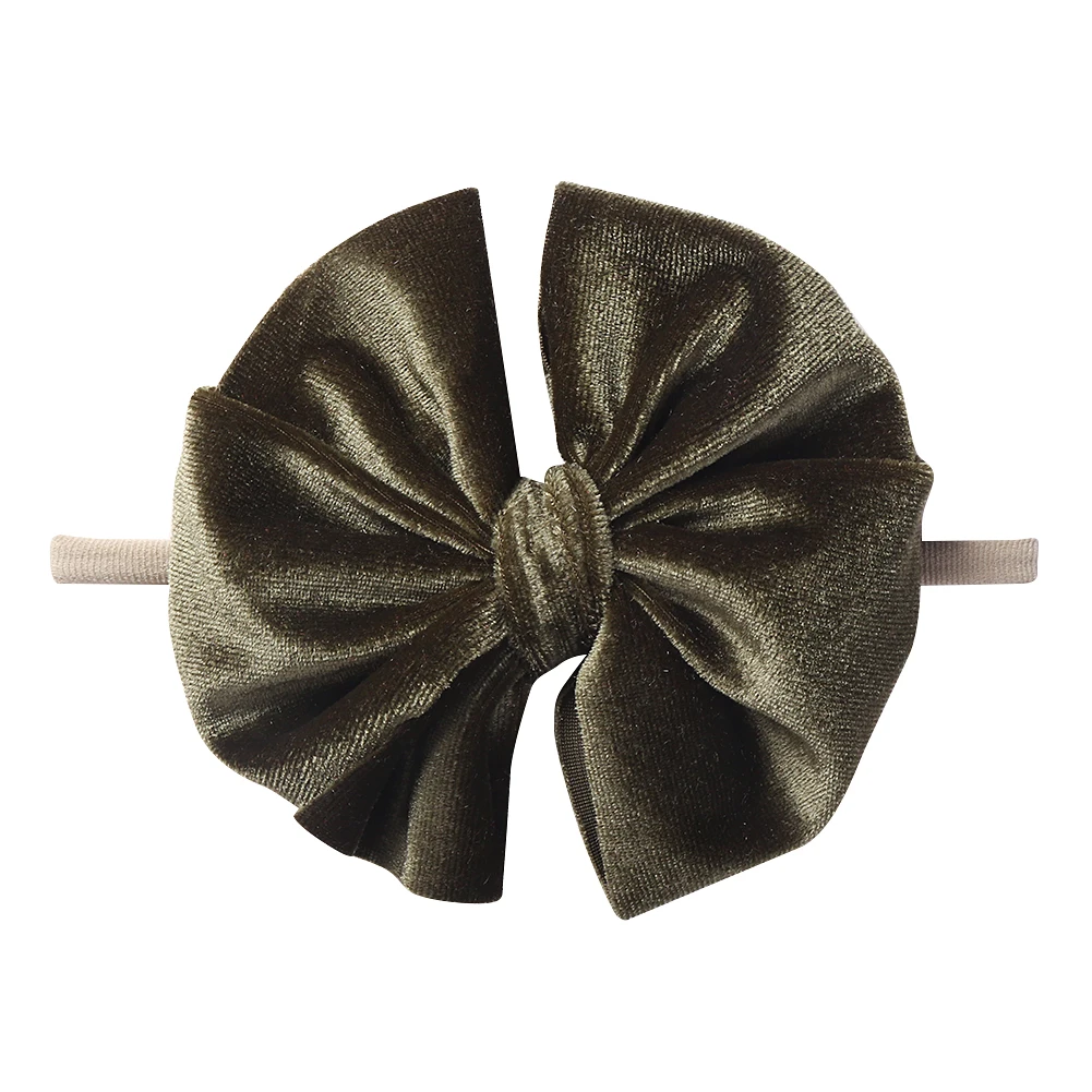 Diademas de terciopelo para bebe - Lazo y nudo, accesorios infantiles - imagen 4
