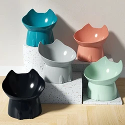 Plato elevado para gatos con protección de cuello – Tazón antivuelco