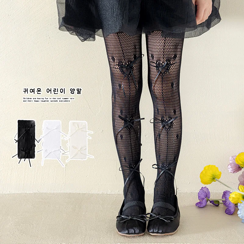 Medias leggings transpirables suaves para bebé niña con lazo - imagen 3