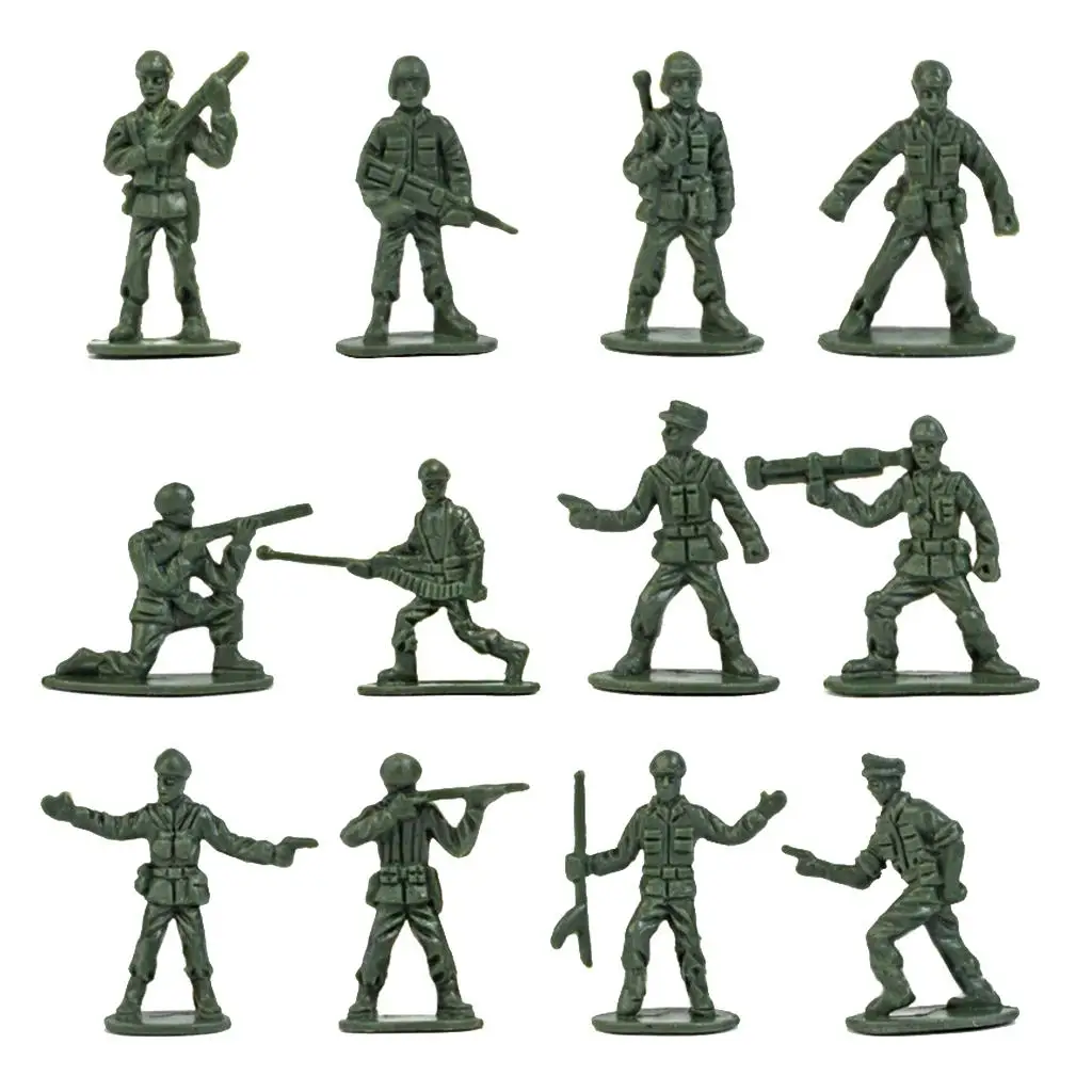 Figuras de soldados de plástico para juego de ejército de arena - imagen 3