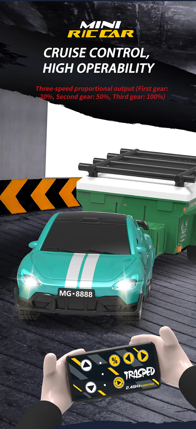 Coche y control remoto incluidos