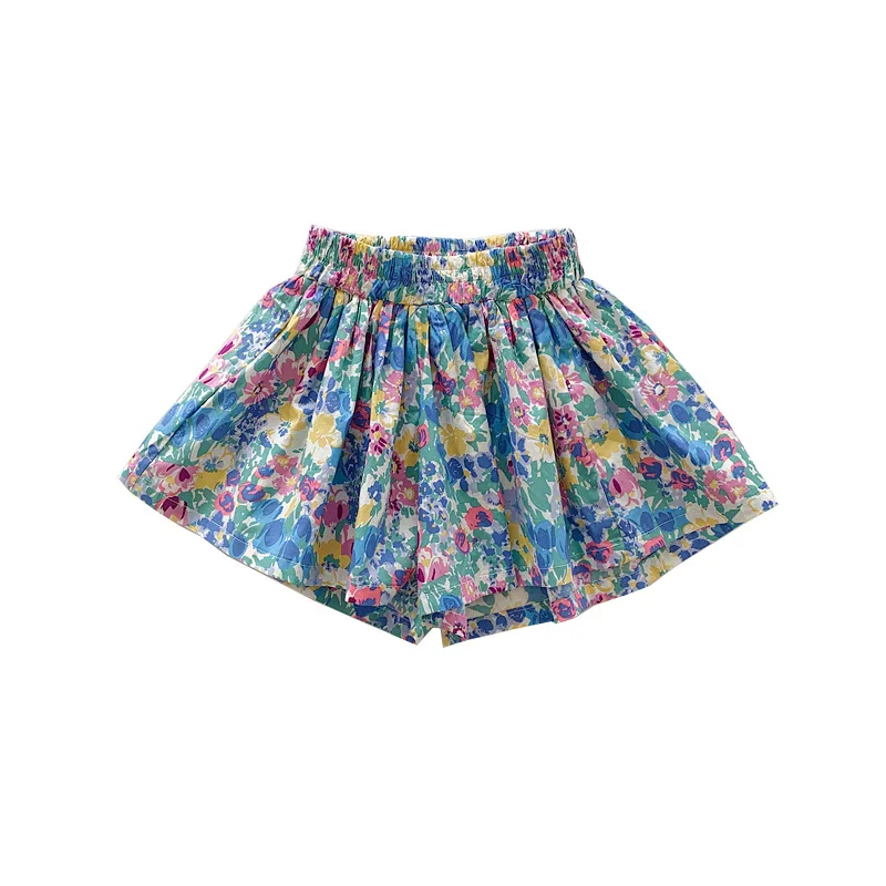 Shorts de verano para niña con volantes - Estampado floral - imagen 4
