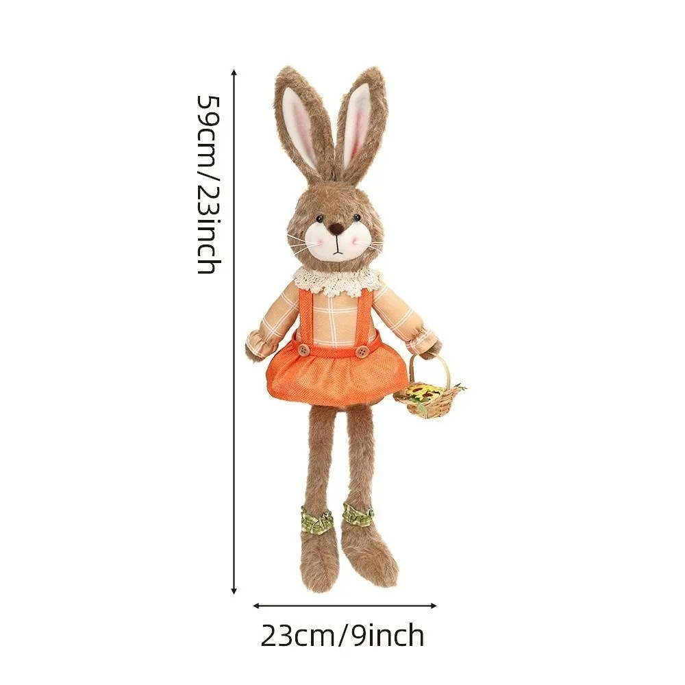 Adorno de Pascua de peluche conejo de patas largas - imagen 4