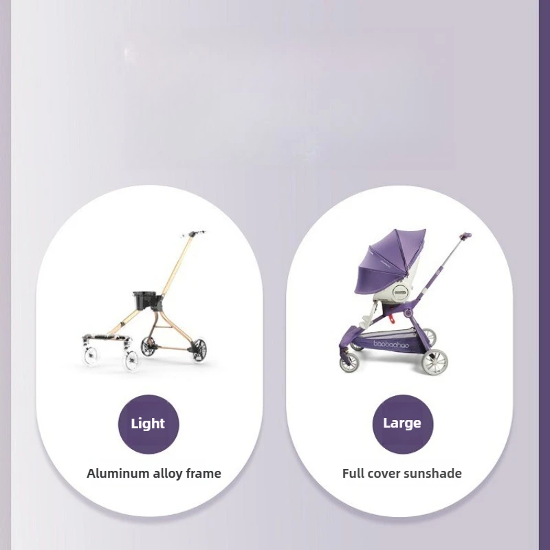 Cochecito ligero reversible plegable con respaldo reclinable - imagen 4
