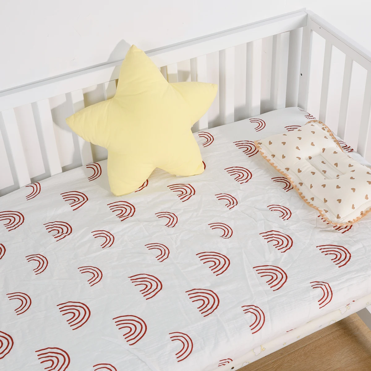 Sábana de muselina suave 100% algodón para cuna unisex