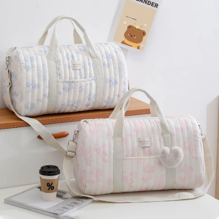 Bolsa de pañales acolchada para bebé recién nacido con bordados