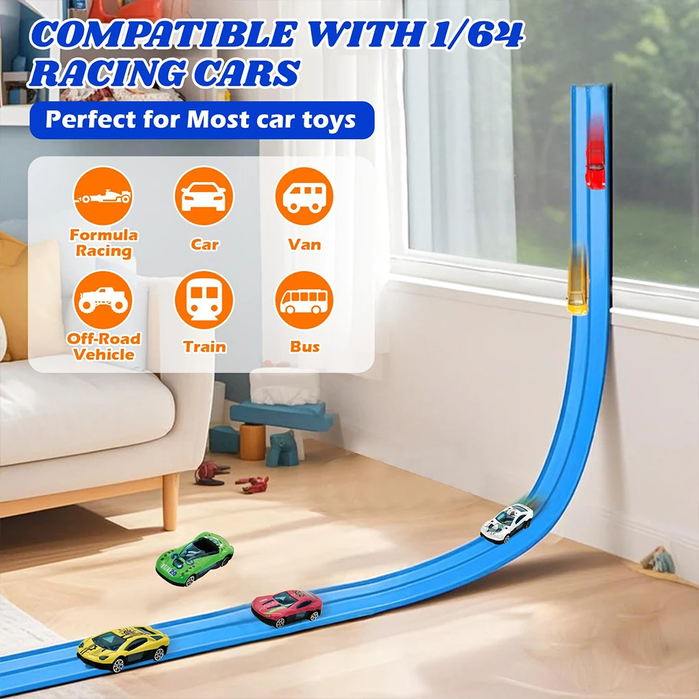 Pista de carreras flexible doble vía con coches pequeños - imagen 5